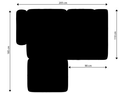 rozmery malý sedačka Tussi