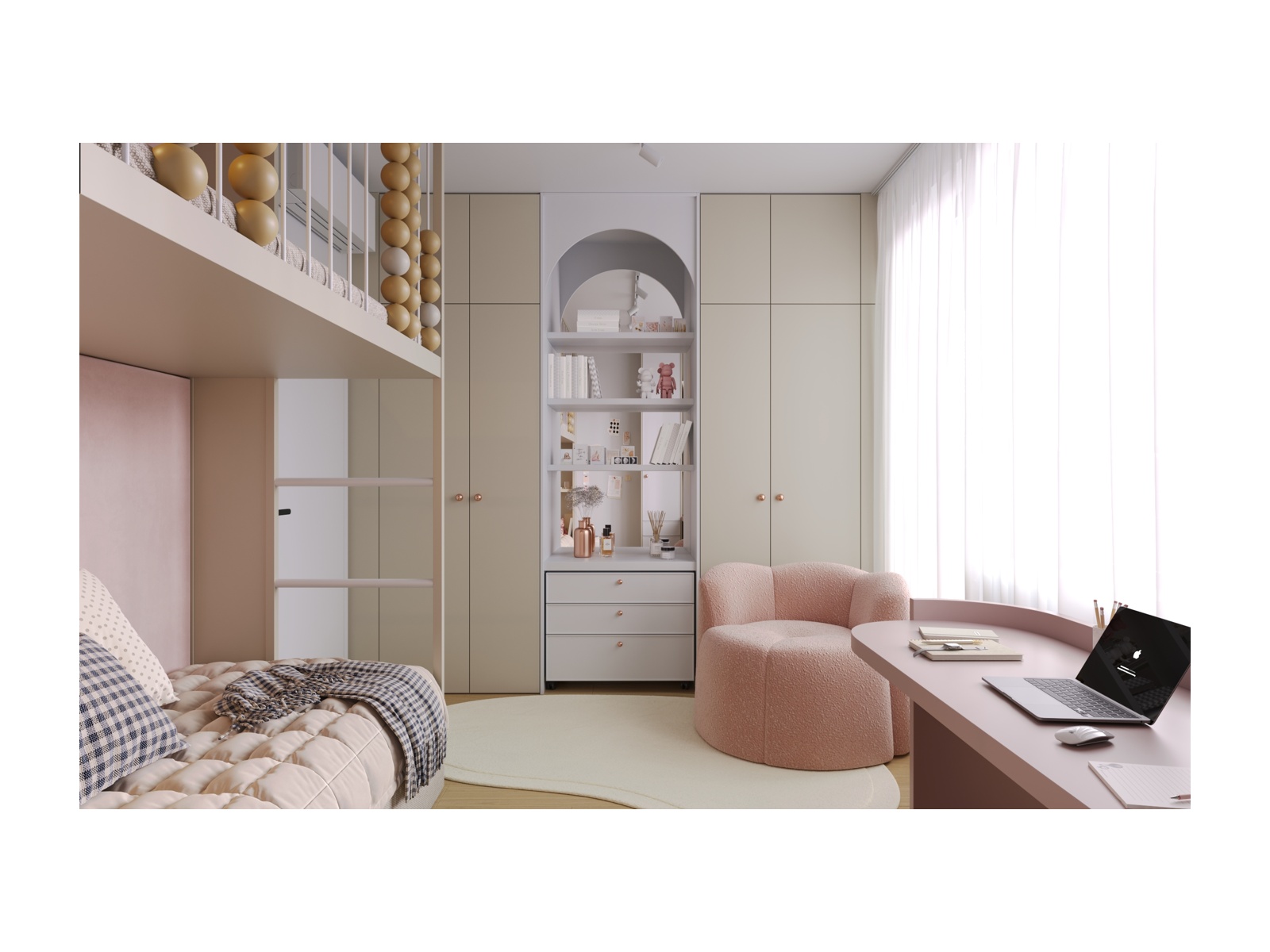 Šatníková skriňa dievčenská — 3D model